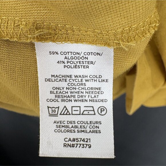 Ann Taylor Women's Sleeveless Ruffled Top M Mustard Yellow Classic Feminine - Picture 4 of 8